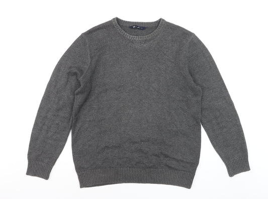 Crew Clothing Men’s Grey Cotton Blend Crew Neck Jumper Size L
