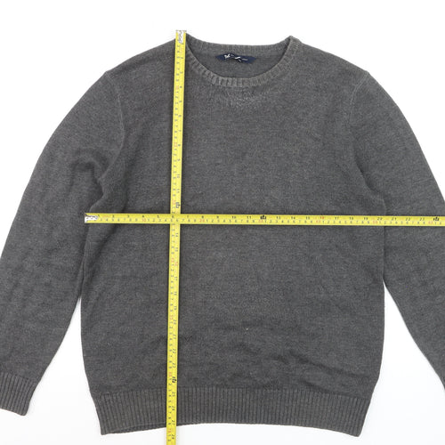 Crew Clothing Men’s Grey Cotton Blend Crew Neck Jumper Size L