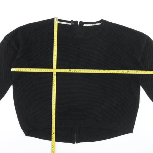 Anthology Women’s Black Plus Size 20/22 Rhinestone Back Zip Jumper