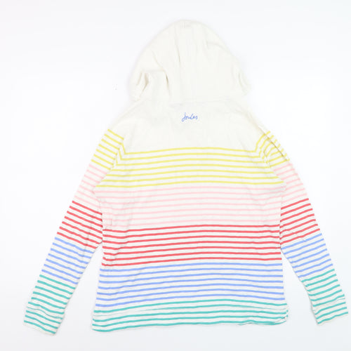 Joules Women Multicoloured Stripe Pullover Hoodie Size 18 Cotton