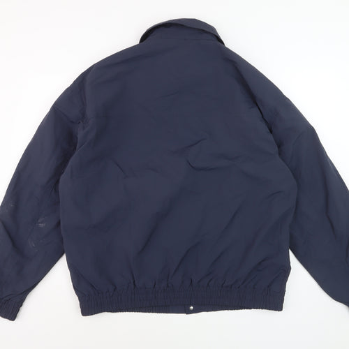 Bershka Men's Blue L College Style Lightweight Jacket