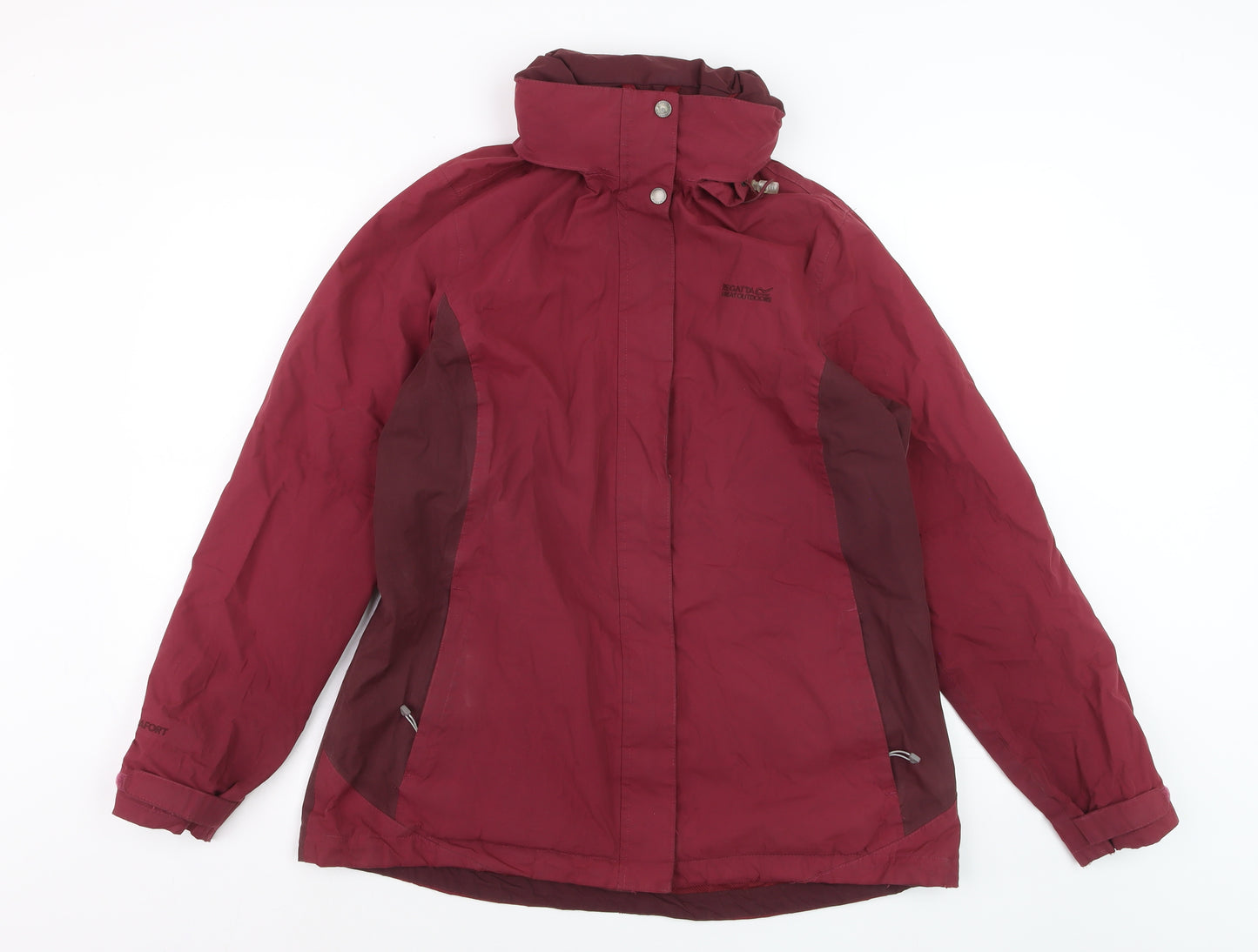 Regatta Womens Red Waterproof Hooded Rain Jacket Size 16