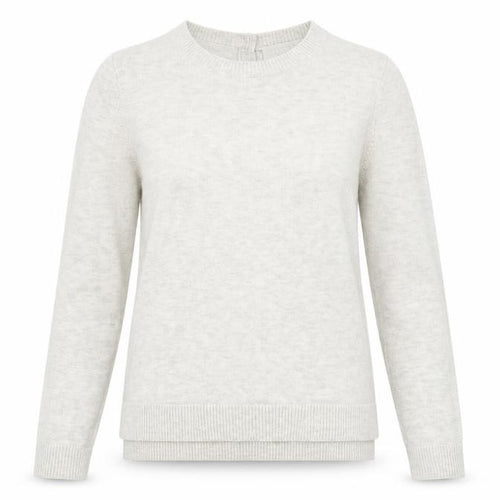 The White Company Women Ivory Crew Neck Wool Blend Jumper Size 8