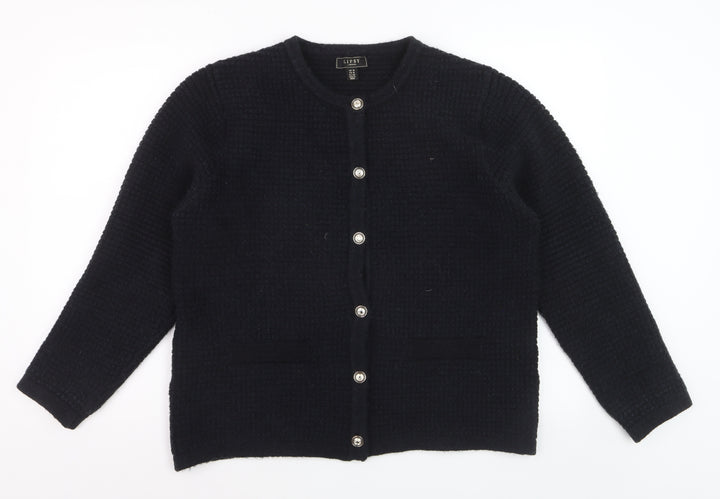 Lipsy Women Black UK 18 Long Sleeve Button Cardigan
