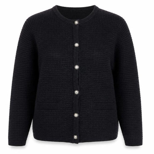 Lipsy Women Black UK 18 Long Sleeve Button Cardigan