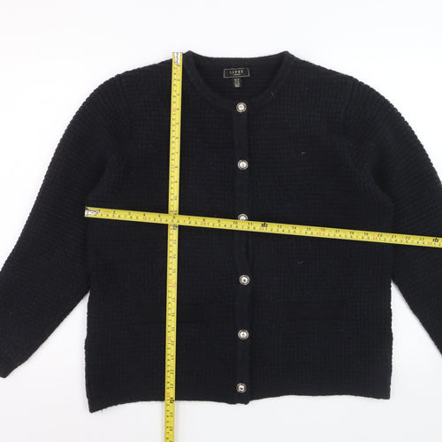 Lipsy Women Black UK 18 Long Sleeve Button Cardigan