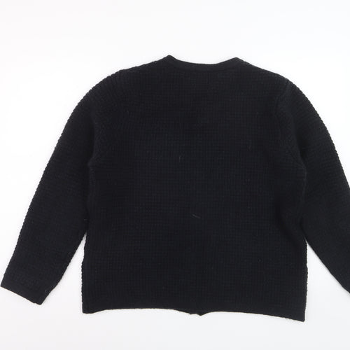 Lipsy Women Black UK 18 Long Sleeve Button Cardigan