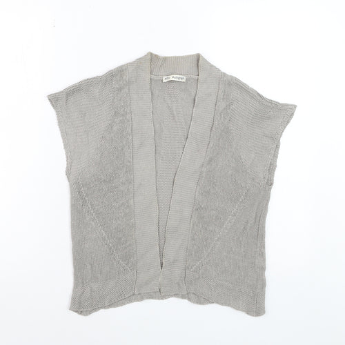 Marks and Spencer Autograph Womens Beige Open Knit Linen Blend Cardigan Size 10