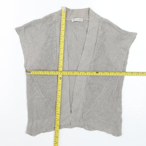 Marks and Spencer Autograph Womens Beige Open Knit Linen Blend Cardigan Size 10