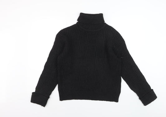 Finery Women’s Black Roll Neck Chunky Knit Jumper Size 10