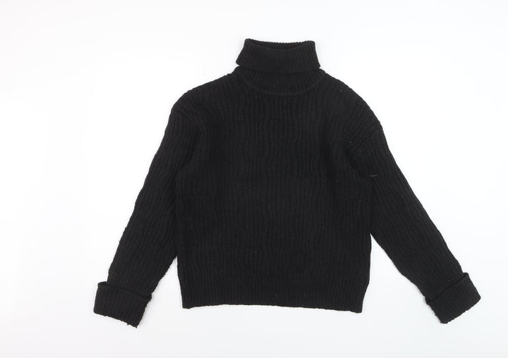 Finery Women’s Black Roll Neck Chunky Knit Jumper Size 10