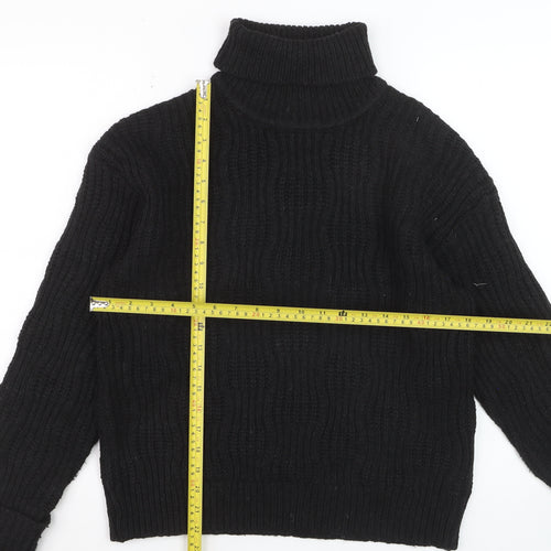 Finery Women’s Black Roll Neck Chunky Knit Jumper Size 10