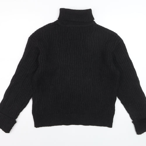 Finery Women’s Black Roll Neck Chunky Knit Jumper Size 10