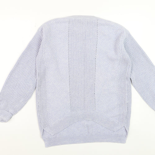 Marks and Spencer Women’s Blue Cotton Crew Neck Knit Jumper Size S