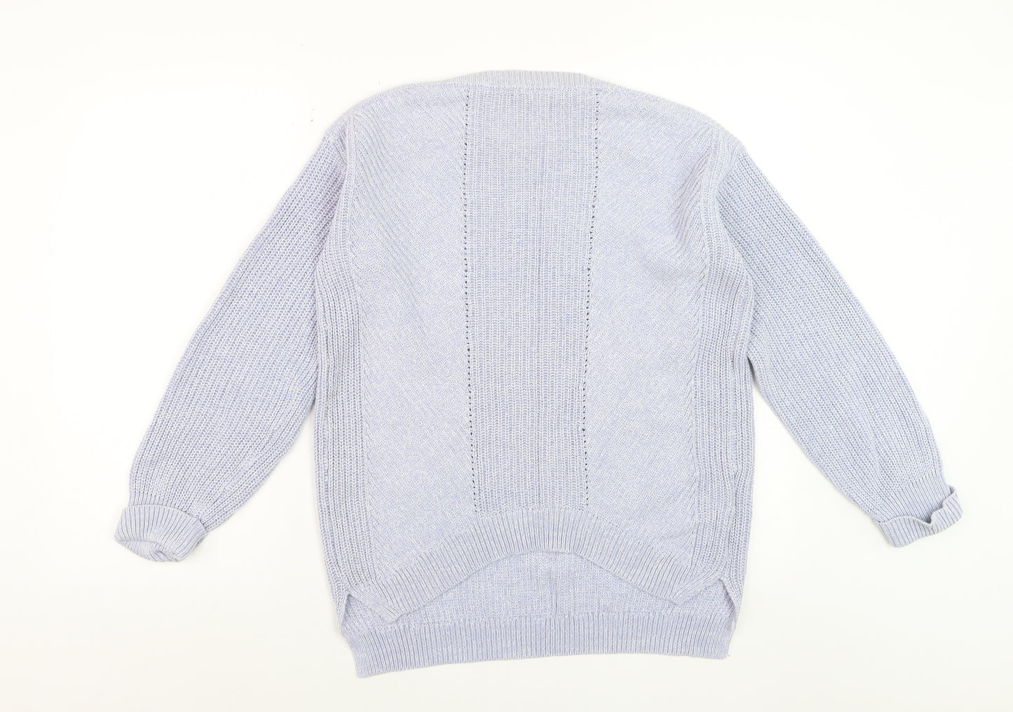 Marks and Spencer Women’s Blue Cotton Crew Neck Knit Jumper Size S