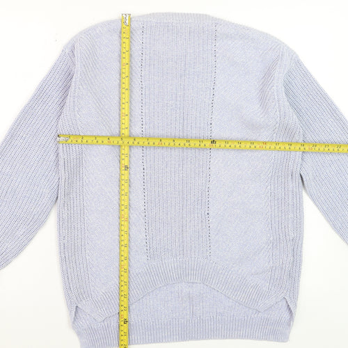 Marks and Spencer Women’s Blue Cotton Crew Neck Knit Jumper Size S