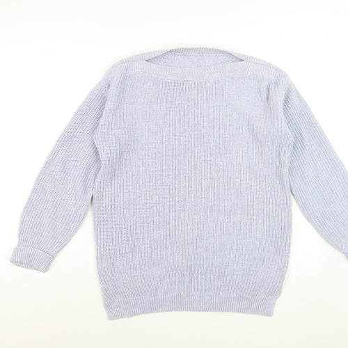Marks and Spencer Women’s Blue Cotton Crew Neck Knit Jumper Size S