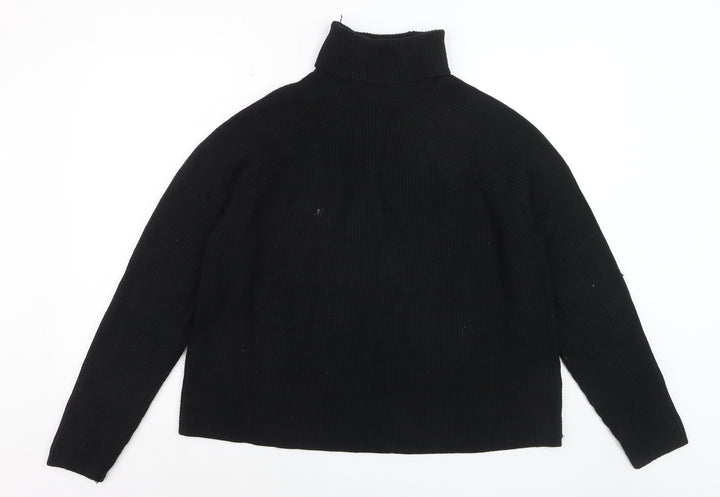 Marks and Spencer Women’s Black Roll Neck Knit Jumper Size L
