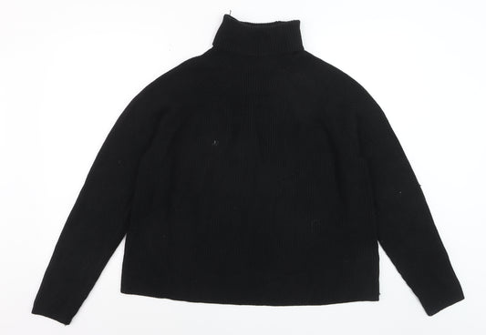 Marks and Spencer Women’s Black Roll Neck Knit Jumper Size L