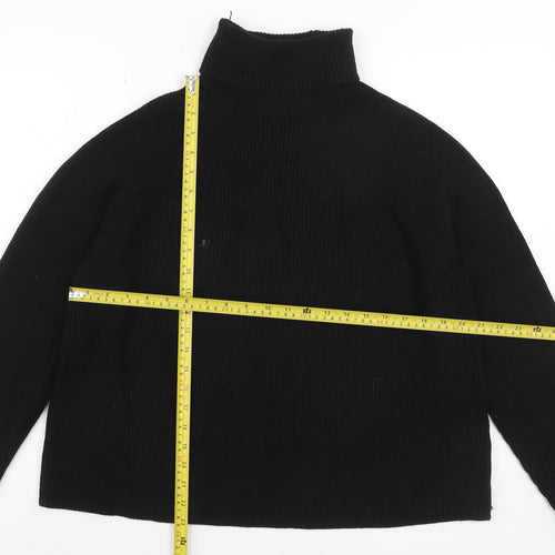 Marks and Spencer Women’s Black Roll Neck Knit Jumper Size L