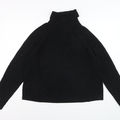 Marks and Spencer Women’s Black Roll Neck Knit Jumper Size L