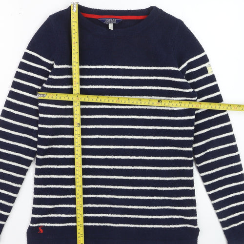 Joules Women’s Navy Stripe Pullover Jumper UK 6 Polyester Knitwear