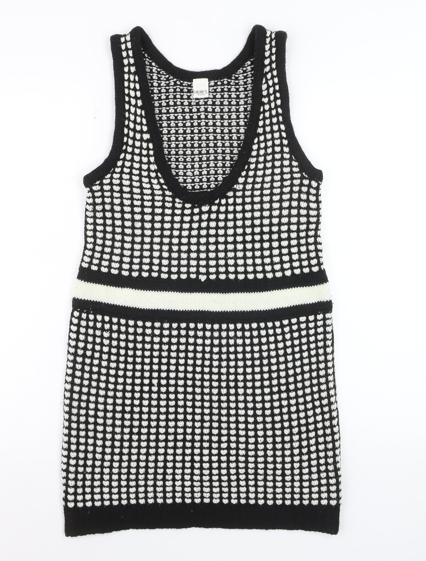 HERE'S AVENUE Women's Black Knit Tank Dress Size S