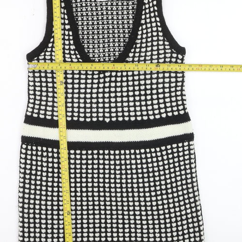 HERE'S AVENUE Women's Black Knit Tank Dress Size S