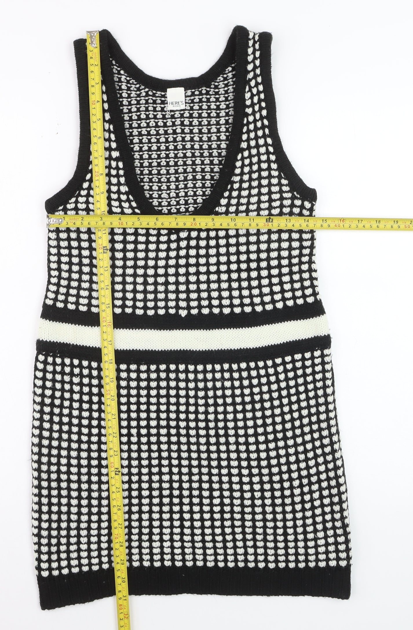 HERE'S AVENUE Women's Black Knit Tank Dress Size S