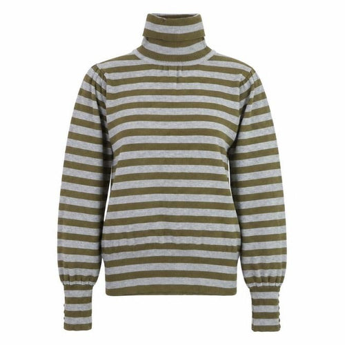La Vie Women’s Multicoloured Roll Neck Striped Jumper Size 10/12