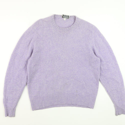 Jaeger Women’s Purple Wool Crew Neck Pullover Jumper Size L