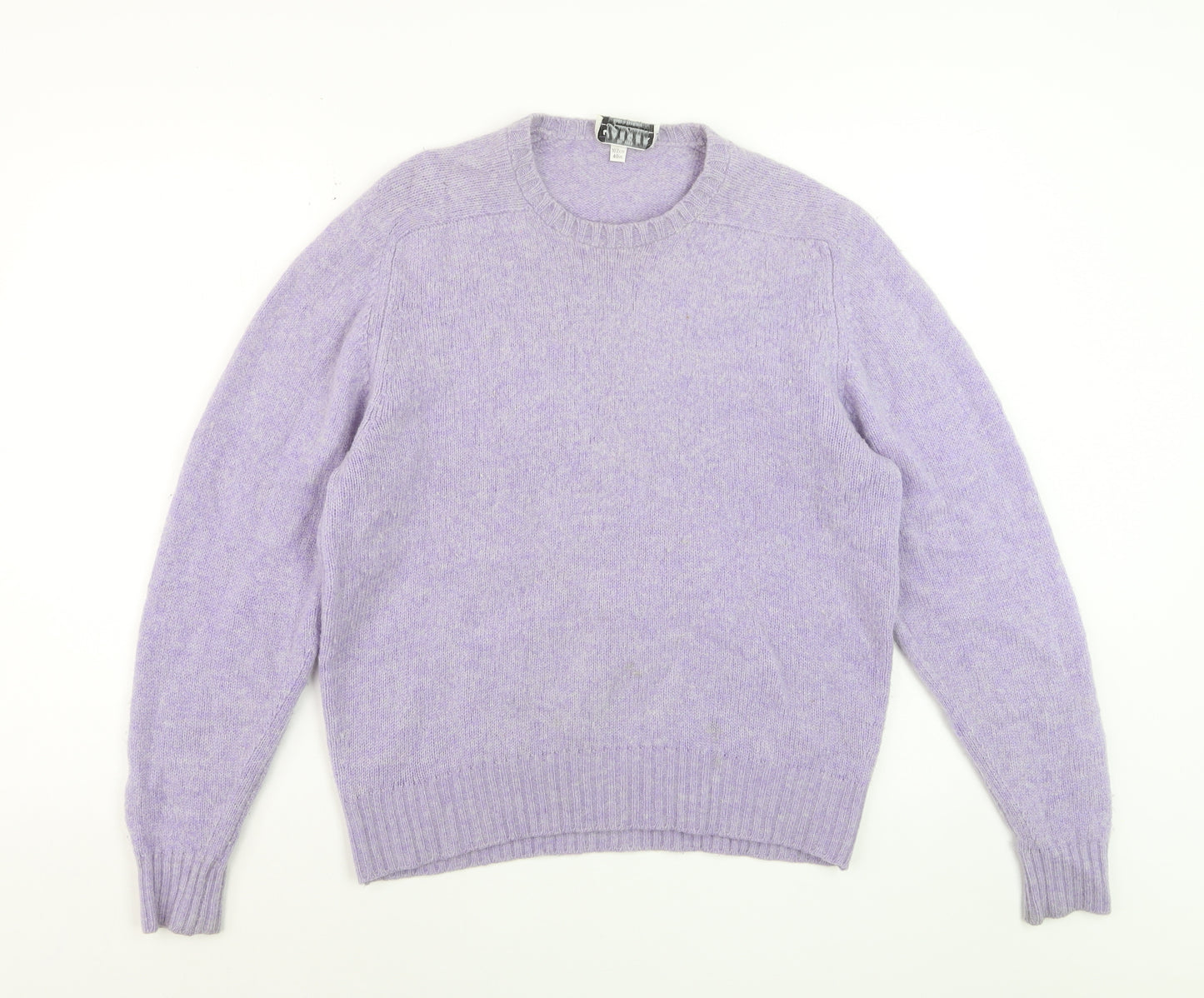 Jaeger Women’s Purple Wool Crew Neck Pullover Jumper Size L