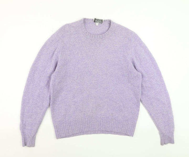 Jaeger Women’s Purple Wool Crew Neck Pullover Jumper Size L