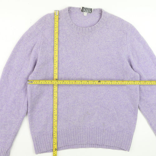 Jaeger Women’s Purple Wool Crew Neck Pullover Jumper Size L
