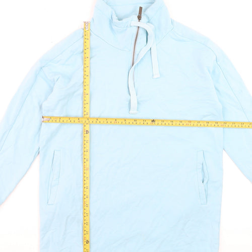 BAM Women’s Light Blue Half Zip Sweatshirt Size 12 Organic Cotton Blend