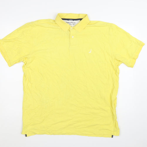 Nautica Men's Yellow XL True Deck Cotton Polo Shirt