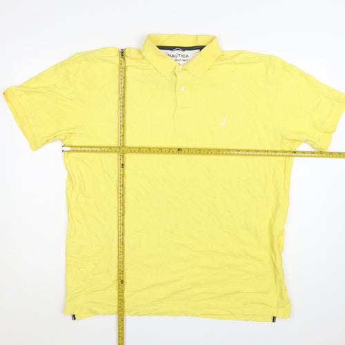 Nautica Men's Yellow XL True Deck Cotton Polo Shirt