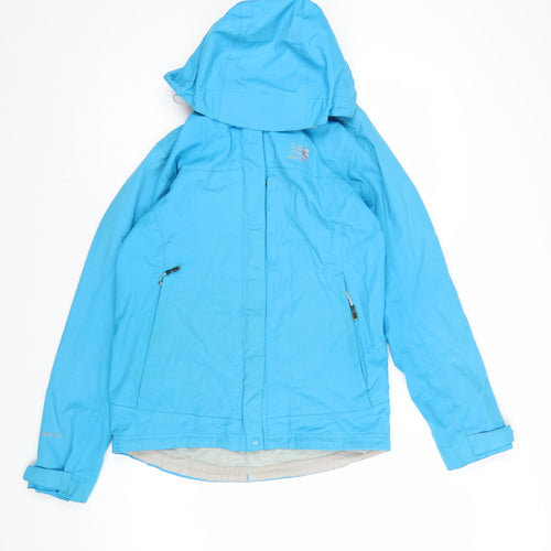 Karrimor Women's Blue Waterproof Hooded Rain Jacket UK 8