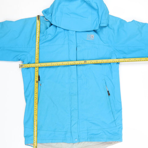 Karrimor Women's Blue Waterproof Hooded Rain Jacket UK 8