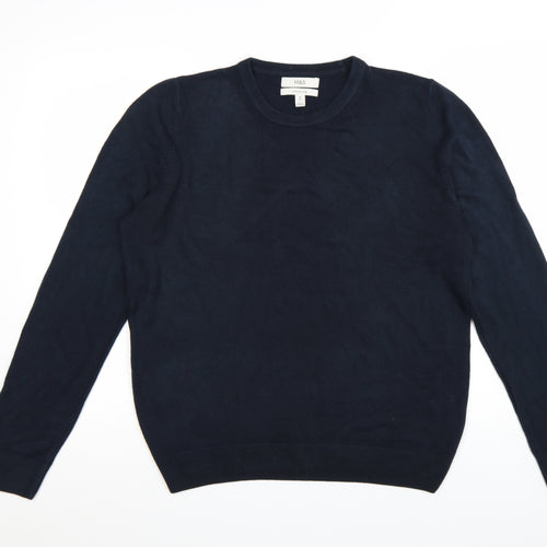 Marks and Spencer Men's Blue Cashmilon Crew Neck Jumper M Regular