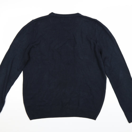 Marks and Spencer Men's Blue Cashmilon Crew Neck Jumper M Regular