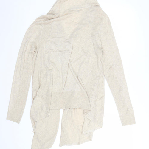 Marks and Spencer Women Beige Size 10 Lightweight Open Cardigan