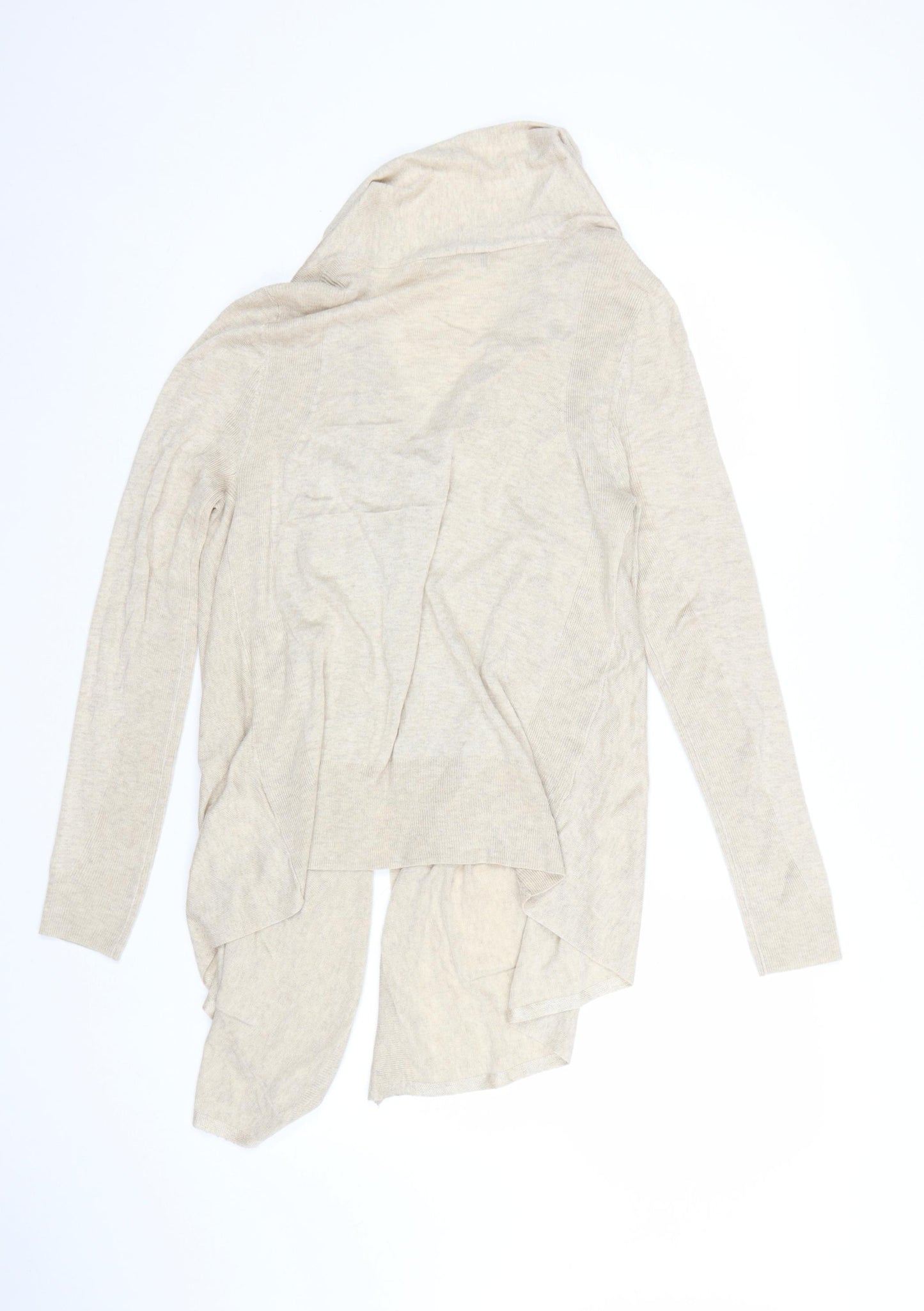 Marks and Spencer Women Beige Size 10 Lightweight Open Cardigan