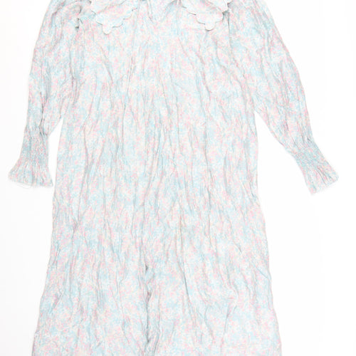 H&M Women’s Multicoloured Floral Midi A-Line Dress Size S