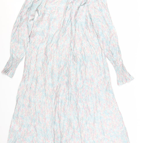 H&M Women’s Multicoloured Floral Midi A-Line Dress Size S