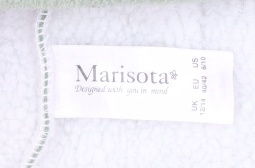Marisota Women Green Hooded Duffle Coat Size 12 Polyester Fleece