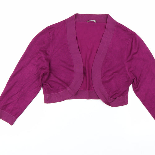 Planet Women Purple Shrug Cardigan L Lightweight Viscose Blend