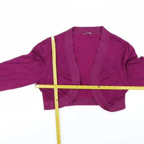 Planet Women Purple Shrug Cardigan L Lightweight Viscose Blend