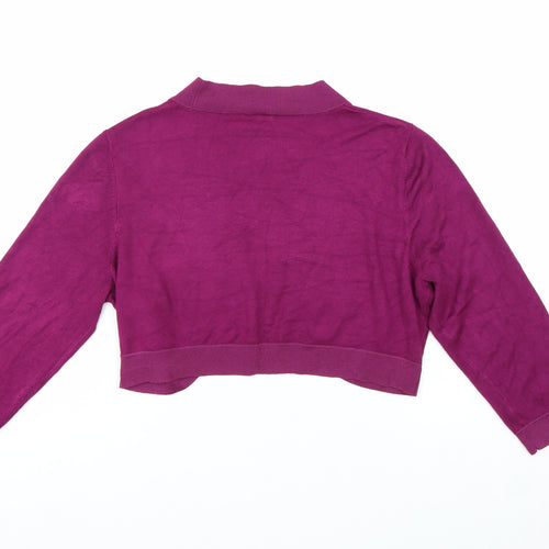Planet Women Purple Shrug Cardigan L Lightweight Viscose Blend