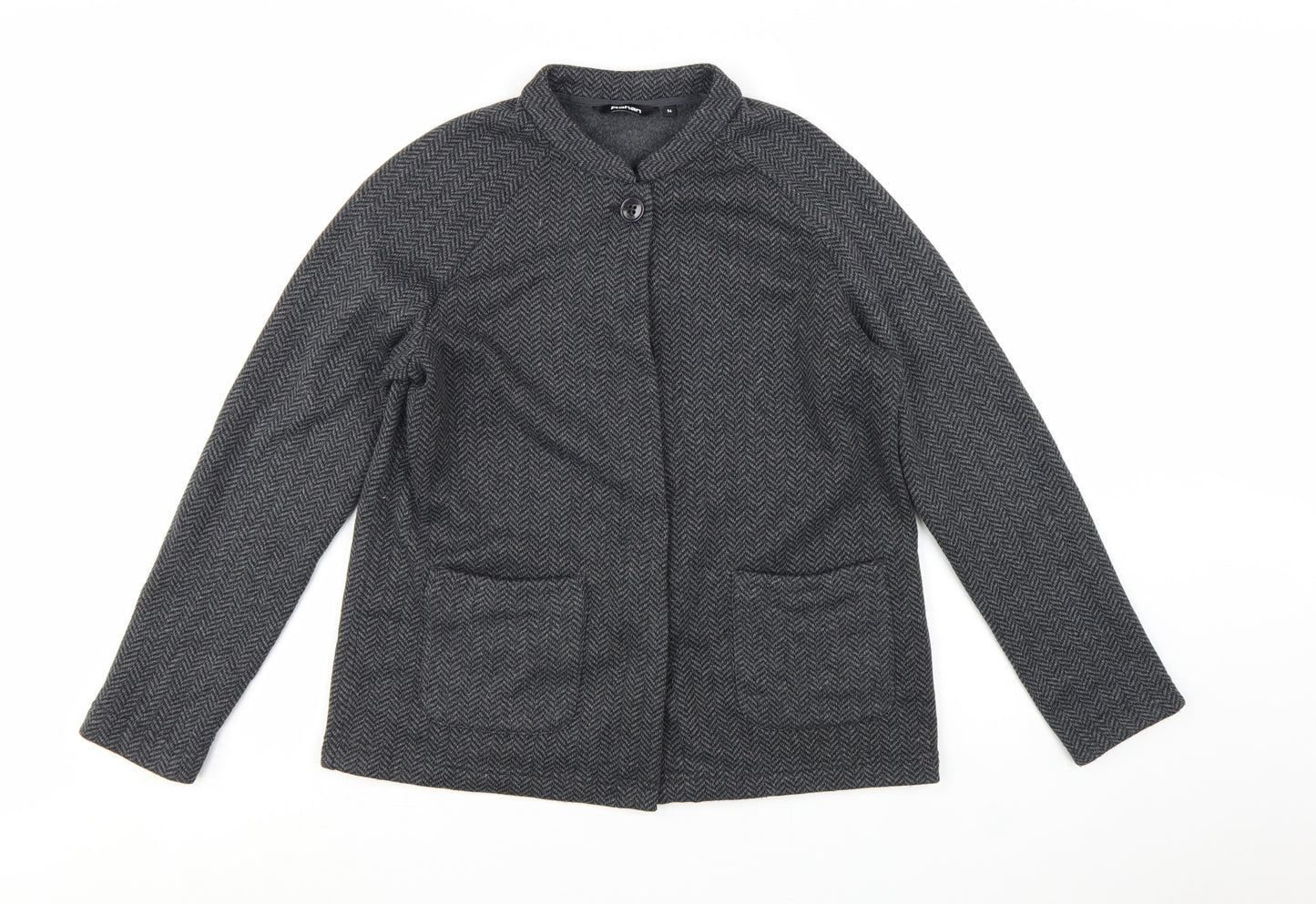 Rohan Womens Grey Herringbone Mid-Length Jacket Size 14